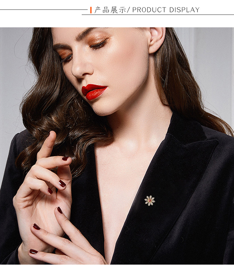 Daisy Cute Simple Collar Pin Korean Brooch Corsage Shirt Pin Collar Buckle Decorative Jewelry Wholesale Nihaojewelry display picture 16