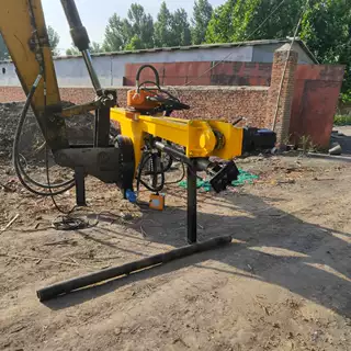 凿岩钻机挖掘机液压旋转打钻机厂商供应凿岩钻机