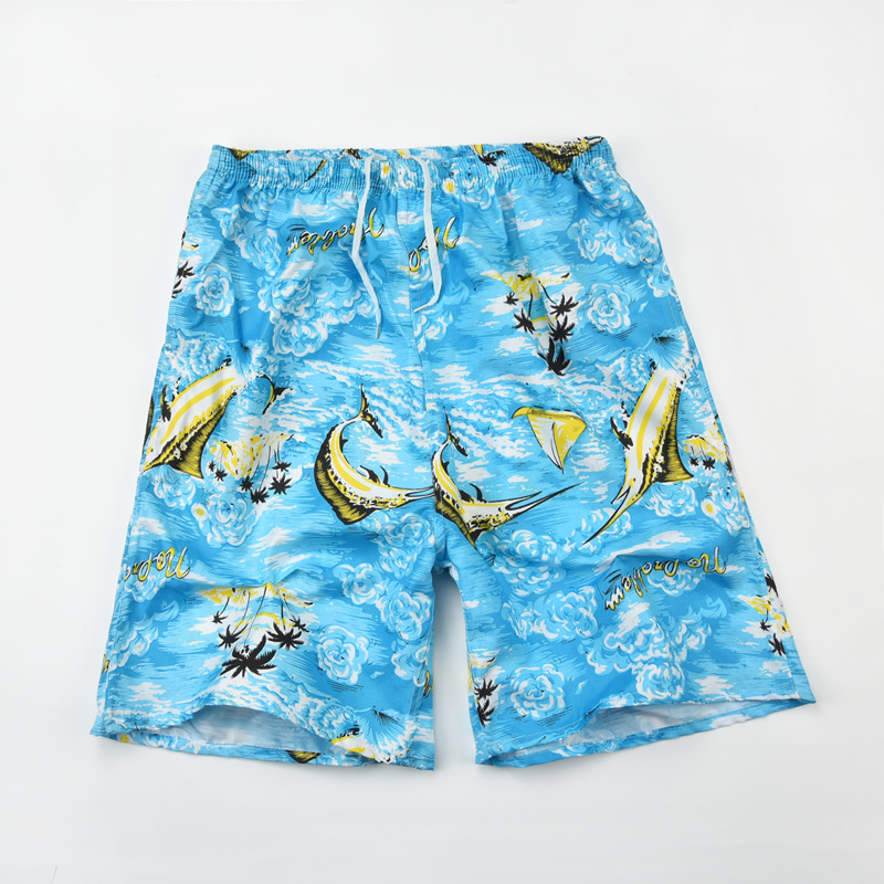 Men's Beach Casual Ditsy Floral Color Block Tree Shorts Shorts display picture 10