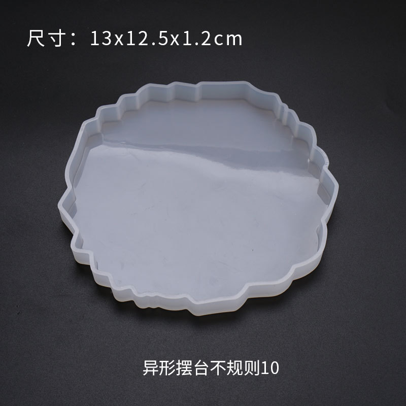 Yu Meiren DIY Crystal epoxi molde especial en forma de onda irregular posavasos decoración de la tabla molde decorativo de silicona molde