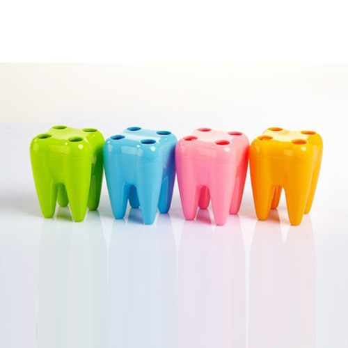 Creative home bathroom supplies tooth-shaped toothbrush holder/toothbrush holder/toothbrush barrel/printable LOGO