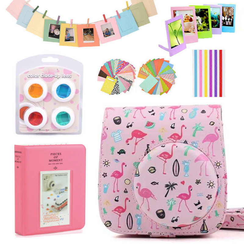 Polaroid camera accessories suit instax mini 9 8+8 universal accessories hot pink