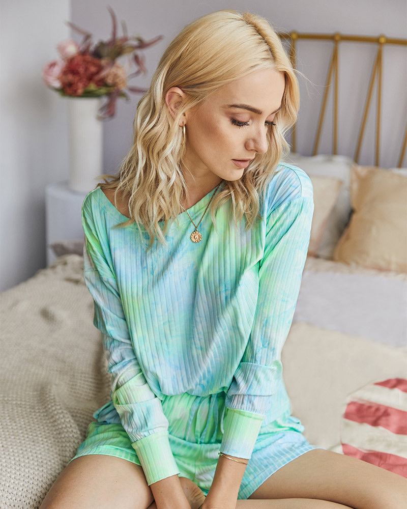 women's autumn new simple tie-dye suit NSKA982