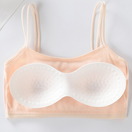 Tube top underwear with suspenders, push-up back base layer, anti-exposure vest for female students, black chest wrap, summer wear