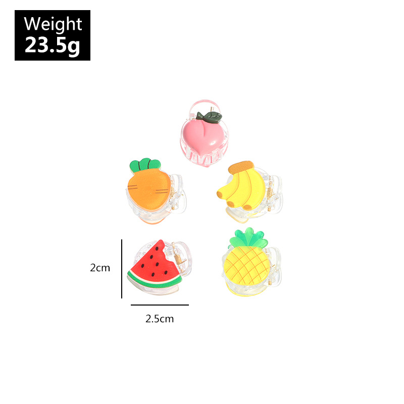 Sweet Fruit Acetate Grab Clip Acrylic Cartoon Cute Hair Accessories Top Clip Wholesale display picture 1