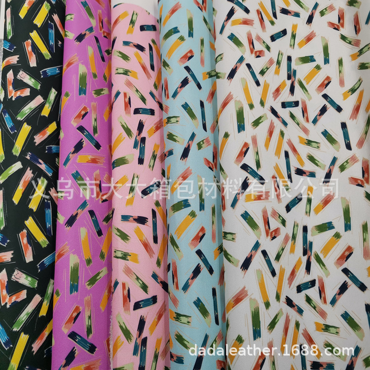 600DPU digital printing, eco-friendly PU Oxford fabric, digital printing, sample and design provided, bulk goods available detail image 2