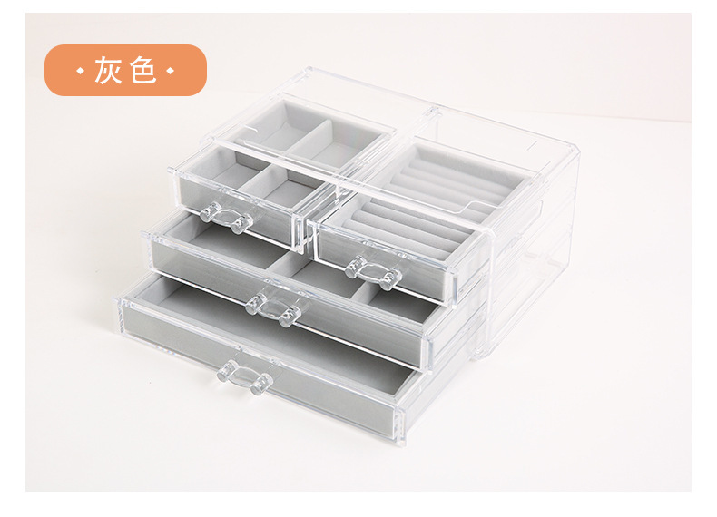 Three-layer Flannel Bottom Transparent Storage Box display picture 13