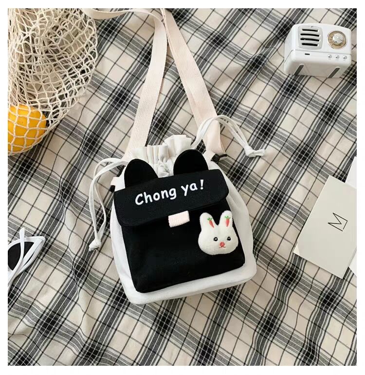 "2020 New style canvas bags for foreign trade, Korean style creative and fashionable shoulder bags, crossbody bags, one-piece consignment. undefined