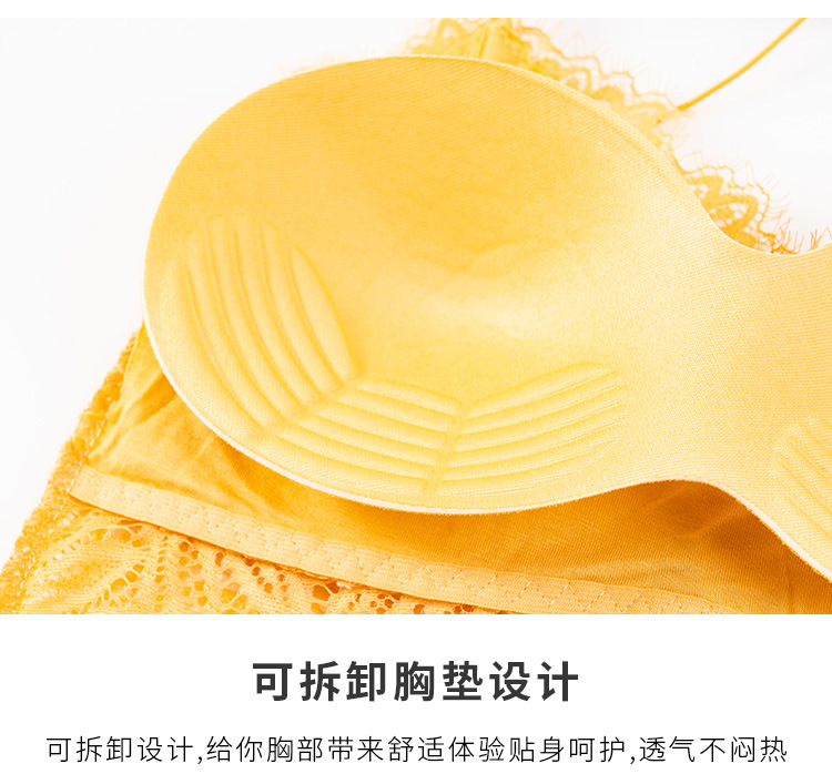 Summer new collection: Slim shoulder strap, eyelash, lace, beautiful back wrap, no steel ring, chest pad, base layer, halter top, women's strapless top detail image 15