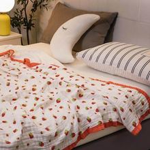 6层纱布婴儿浴巾150*200ins风儿童午休夏凉毛巾被不粘毛超柔软