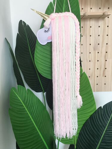 INS felt unicorn children's hair clips and hair accessories storage with wall hanging headwear organizer with organizer