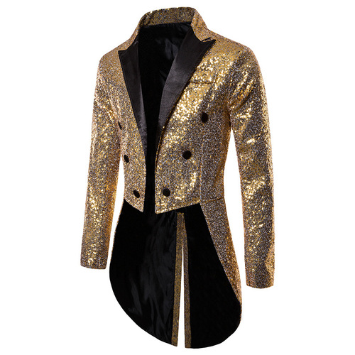 men's jazz performance suit blazers groomsmen jacket Men's western tuxedo banquet night club performance Sequin design