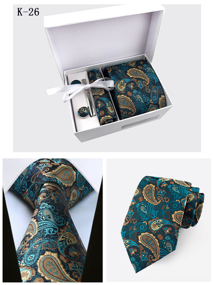 Factory Wholesale Men's Tie Spot Gift Box 6 Pieces Set Team Necktie Business Formal Wear Tie display picture 26