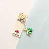 Eligem key buckle Genghong Ghost Elf Pikachu key ring soft glue advertising gift paper card