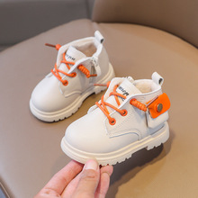 小寶寶英倫馬丁靴嬰兒學步鞋軟底男女童加絨棉鞋0-1一歲2冬季新款