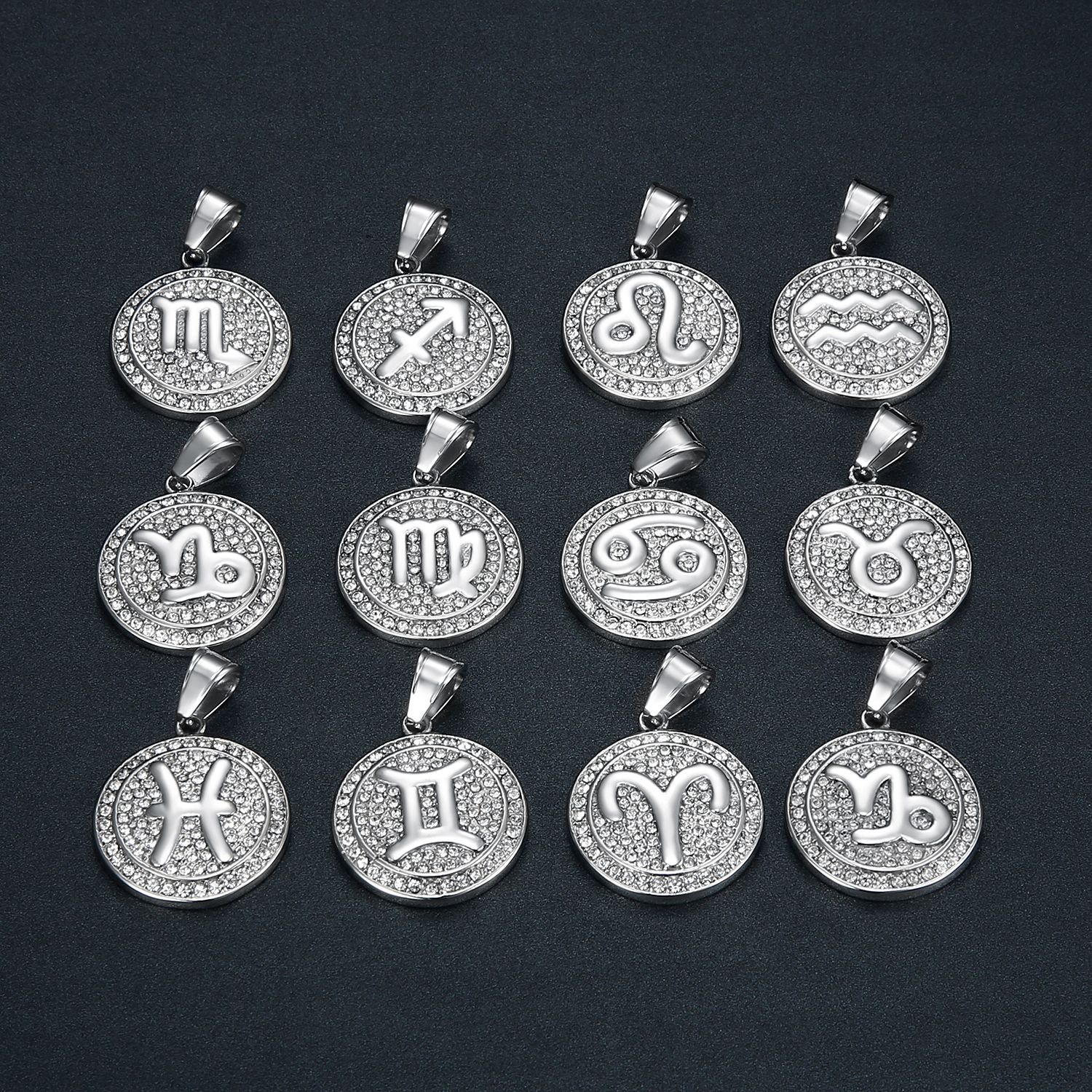 Holiday, Festival Occasion Hip-Hop Streetwear 316 Stainless Steel Constellation Men Pendant Necklaces