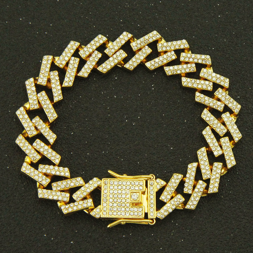 Bracelet De Diamants En Chaîne Cubaine Hip-hop Européenne Et Américaine display picture 11