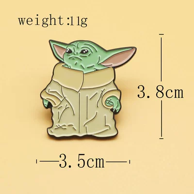 Yaxa sancaqları Distinctive Creative Enamel Metal - baby-yoda-3