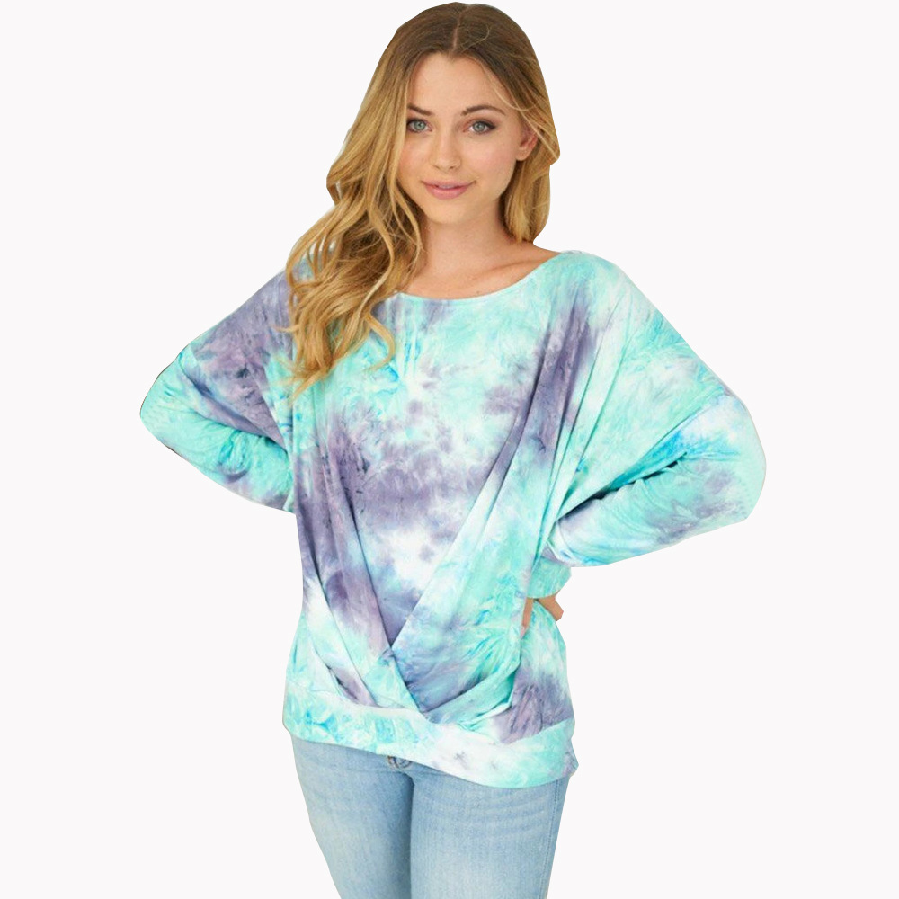 Nihaostyle Clothing Wholesale new long-sleeved tie-dye top NSHYG66731