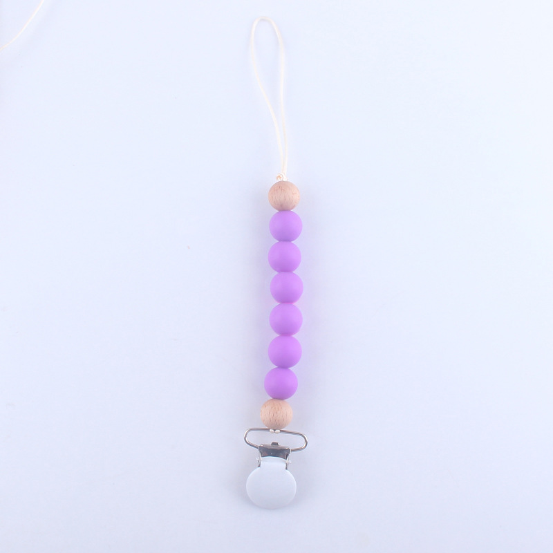 Bebé silicona chupete cadena perlas de silicona chupete clip cadena mordedor amoladora anti-gota cadena anti-perdido cadena