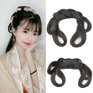 Women girls hanfu princess fairy cosplay wig hair accessories Hanfu hairband wig,ancient hair bun Song Dynasty and Ming Dynasty wig