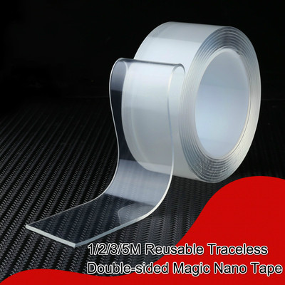 1/2/3 / 5M Repeat Use washing tape Two-sided Magic tape Daily Storage