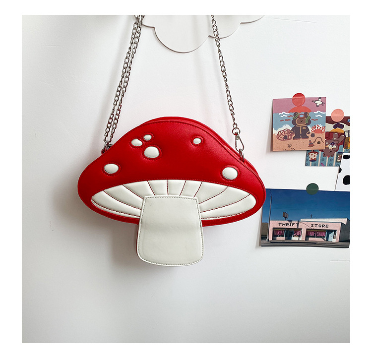 Cartoon mushroom shape single shoulder messenger bagpicture1