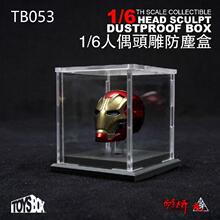 toys-box 1/6兵人12寸人偶ht ss头雕头像防尘展示盒全封闭现货