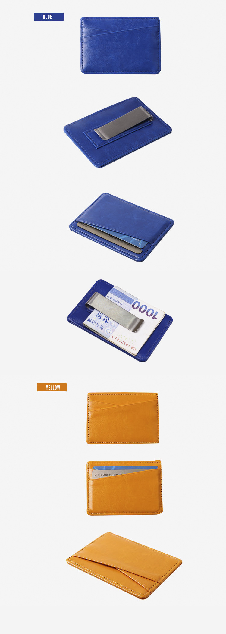Titular de la tarjeta de identificacin del regalo del almacenamiento de la tarjeta bancaria de cuero de la nueva moda coreanapicture7