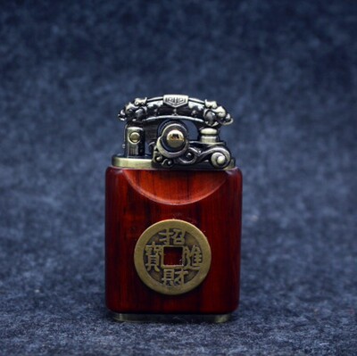 正品佐羅草龍搖臂招財進寶煤油可盤玩創意個性潮火機男收藏文玩