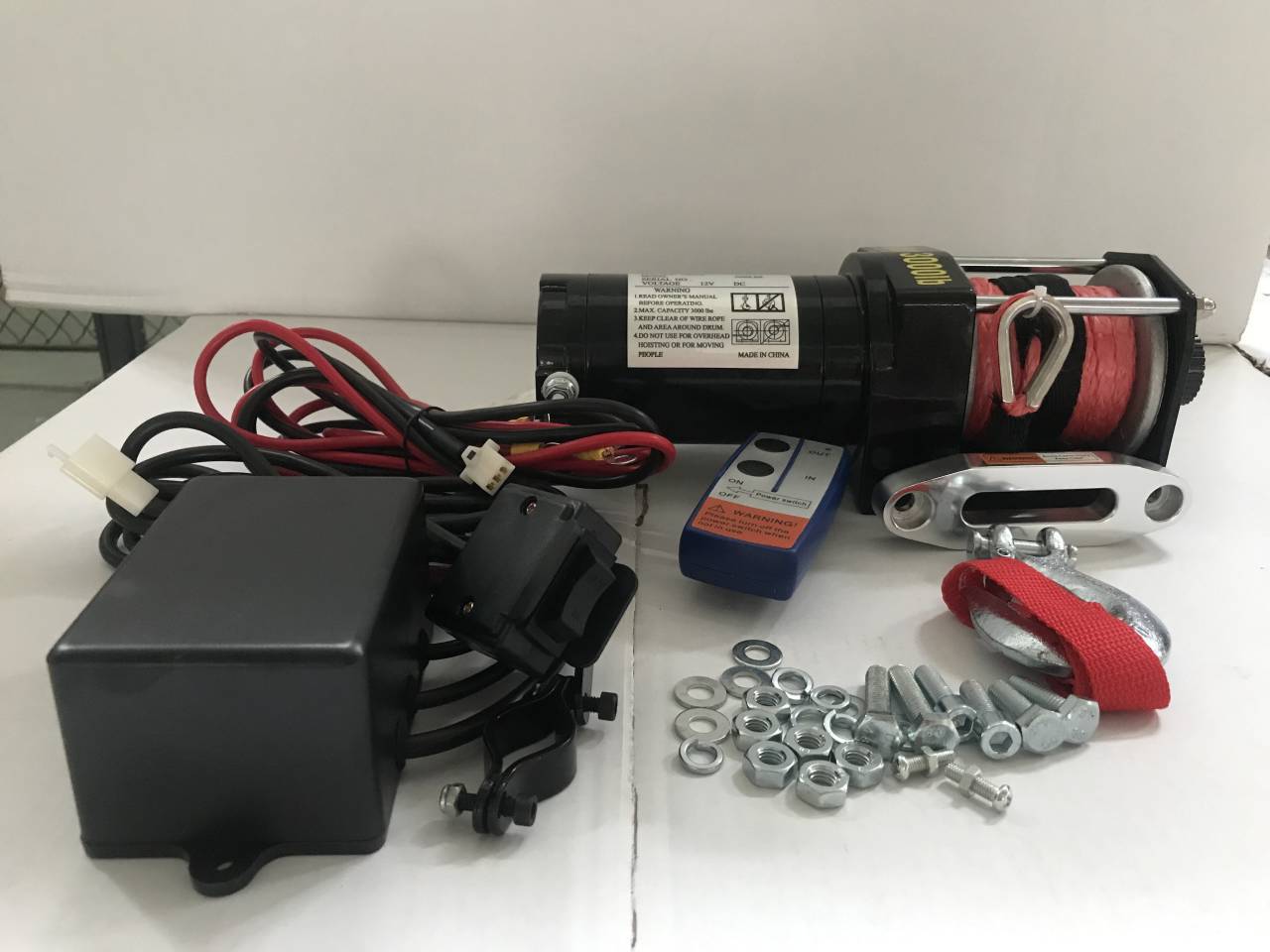 跨境可选ATV绞盘尼龙绳绞盘拖车绞盘沙滩车绞盘救援绞盘厂家供应