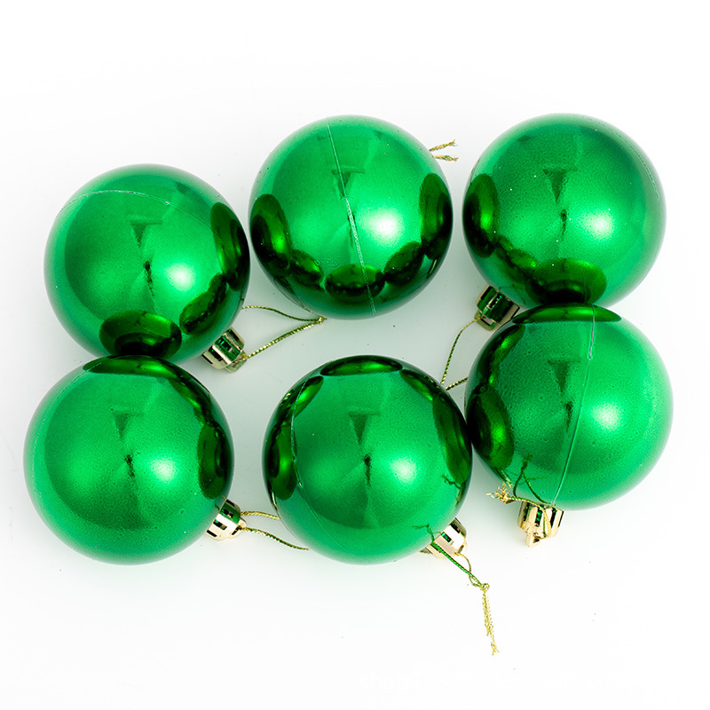 6cm bola verde oscuro brillante polvo esmerilado niebla bola galvanizada de Navidad decoración de ventanas de hotel bola de decoración de Navidad