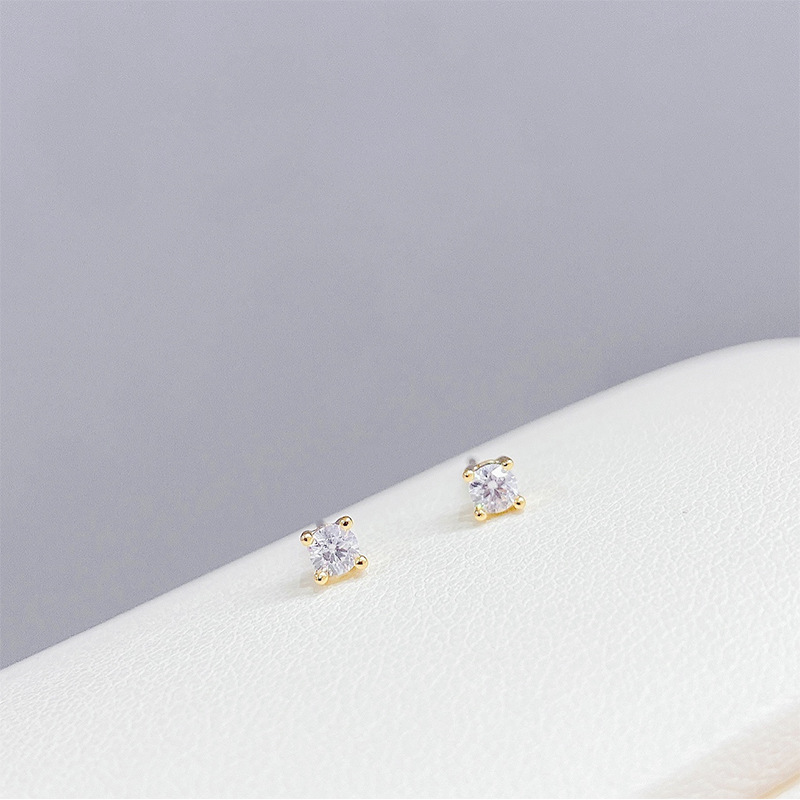 Cute Crab Copper Plating Zircon Ear Studs 3 Pairs display picture 5