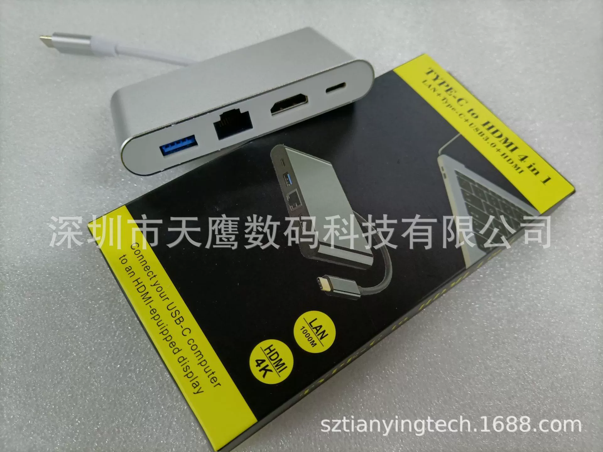 Type-C к HDMI 4 в 1, Lan Type-C USB3.0 HDMI Type-C Гигабитная сетевая карта