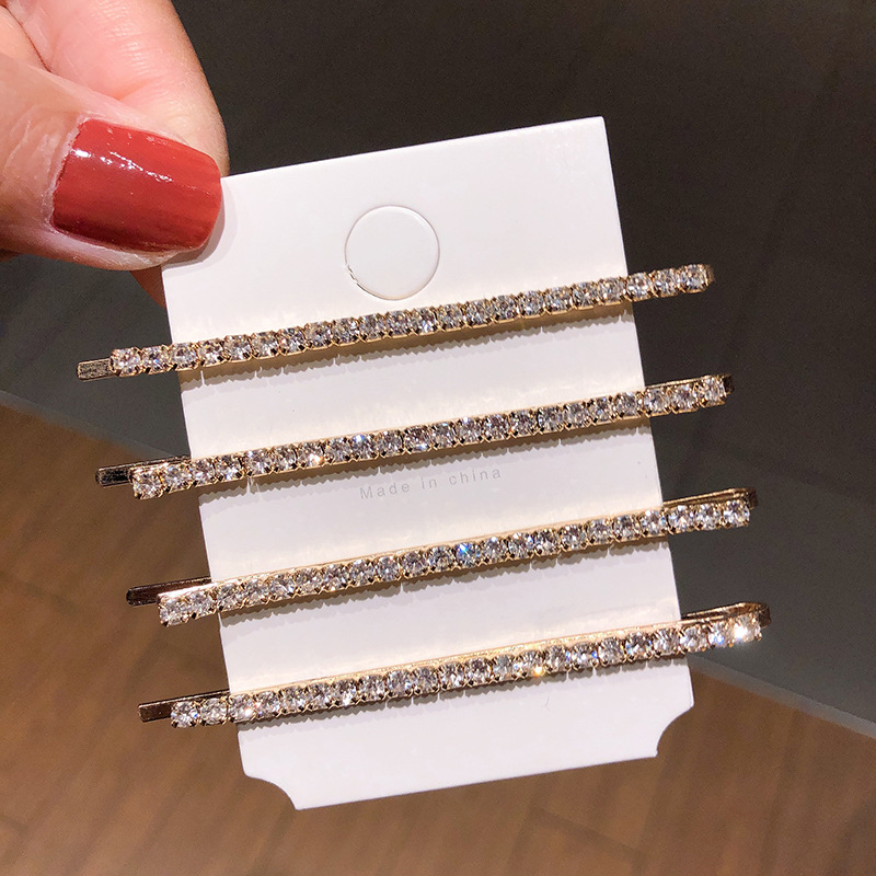 Korean New Fashion Simple Super Flash Diamond Set Hairpin Set Wholesale display picture 7
