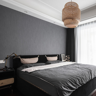 北欧风仿硅藻泥白色灰色壁纸 现代简约素色卧室客厅背景墙纸|ms