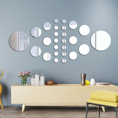 JM004 cross-border three-dimensional round acrylic crystal mirror stickers for bedroom living room home decoration DIY mirror wall stickers