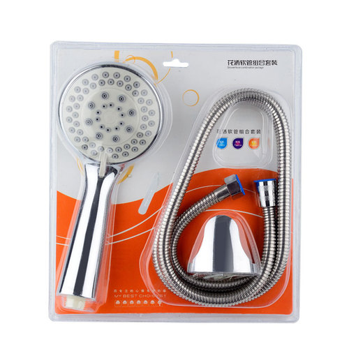 Blister shower head 3-piece set simple handheld shower head adjustable shower head shower pipe combination manufacturer straight hair