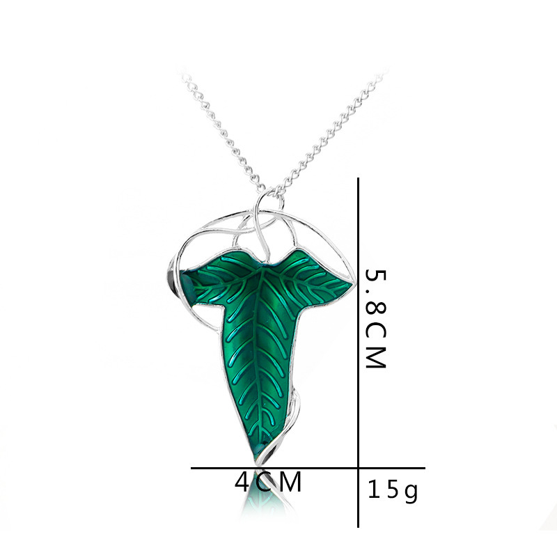 New Fashion Lord Of The Rings Elf Leaf Necklace Brooch Dual-use Western Decorative Pendant Pendant display picture 1