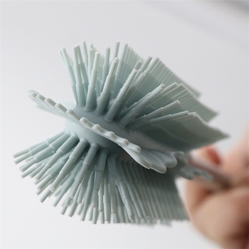 Silicone cleaning brush, cup brush, long handle thermos cup brush, glass cup brush, bottle and wine cup cleaning brush, bottle brush