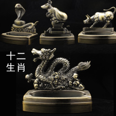 Dropshipping craft gift ornaments ashtray lighter creative personality Chinese dragon model metal ashtray wholesale