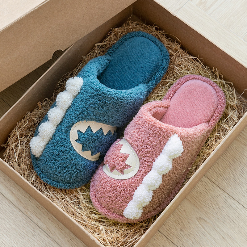 秋冬新款棉拖鞋女2020居家居情侣厚底防滑卧室软底月子毛拖鞋男|ms