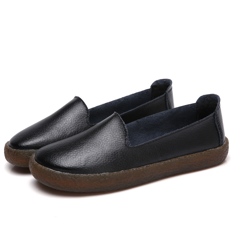 Fabricantes de fuentes transfronterizas 2020 Otoño nuevos zapatos de mujer de una sola capa zapatos casuales zapatos de Madre de fondo suave para mujer