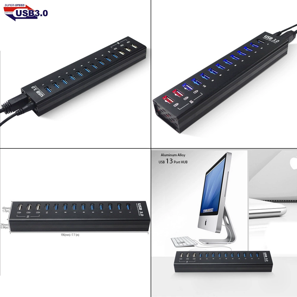 Ульов USB3.0 Расширение Wolf 13 портов кабель 10 портов 3.0+3 Выход Торговцы Компьютер Ноутбук HUB Прямая продажа завода
