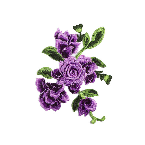Water-soluble embroidery cloth applique corsage embroidery peony three-dimensional hollow hand applique computer embroidery hand-sewn lace