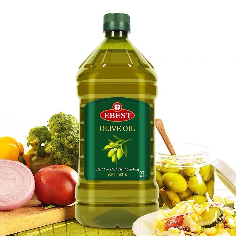 榄橄油食用油 易贝斯特西班牙橄榄油2L桶装原装进口 炒菜
