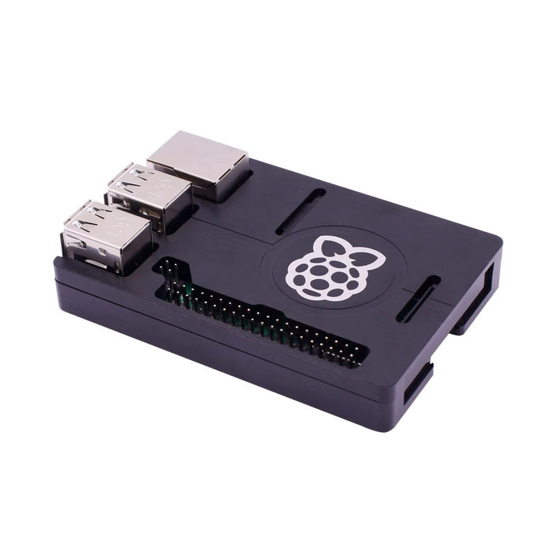 Free shipping, Raspberry Pi aluminum metal shell, thin metal cooling protective case with silicone heating sticker, 3B+/3B
