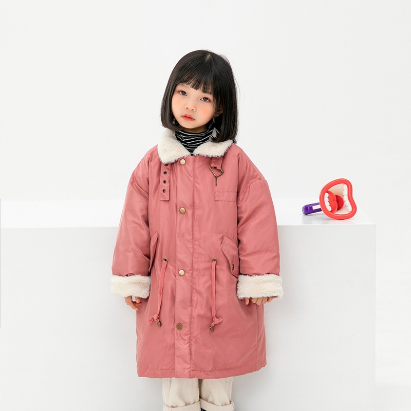 Children's Clothing Girls' down Jacket 2020 Winter New Style Medium and Large Children's Baby Girl's Medium and Long Warm Girl's Jacket on Behalf of
