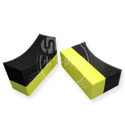Car wheel hub cleaning corner wipe curved EVA waxing beauty tire sponge wipe cleaning car wash brush