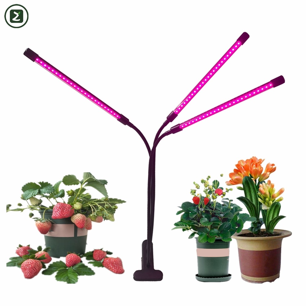 亚马逊热卖植物灯led夹子灯二三四头植物生长补光灯usb调光定时 阿里巴巴